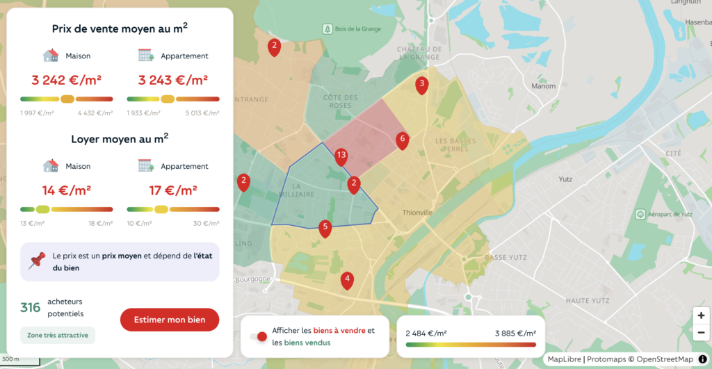 Prix m² de l'immobilier à Thionville orpi