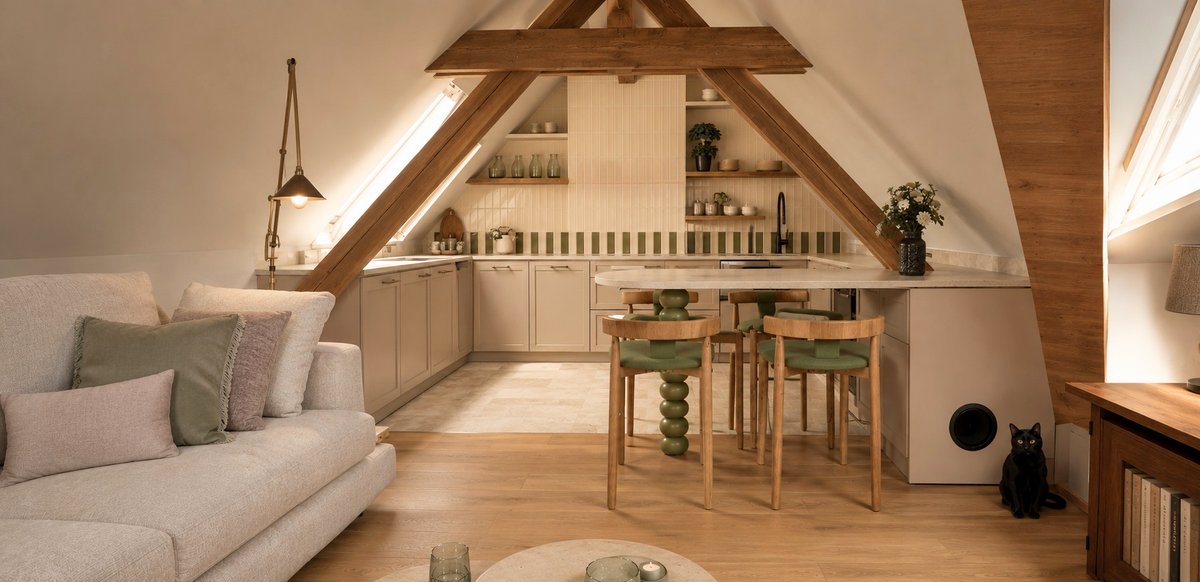 Rénovation d'un séjour-cuisine d'investissement locatif à nancy