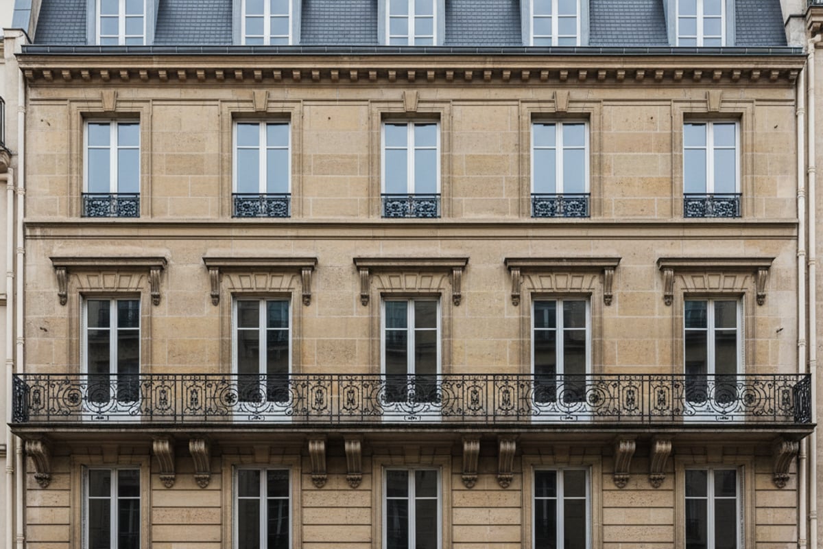 Façade d’immeuble haussmannien en Île-de-France