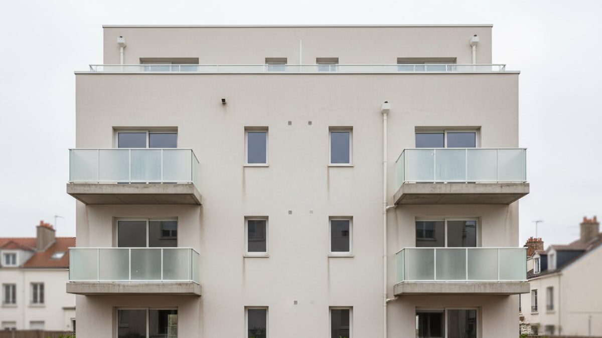 Immeuble d'habitation neuf livré récemment