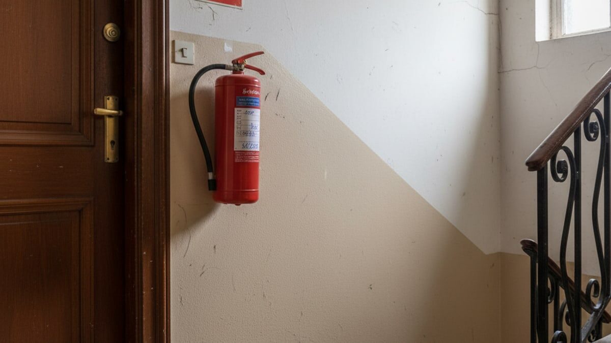 Extincteur réglementaire dans les parties communes d'un immeuble