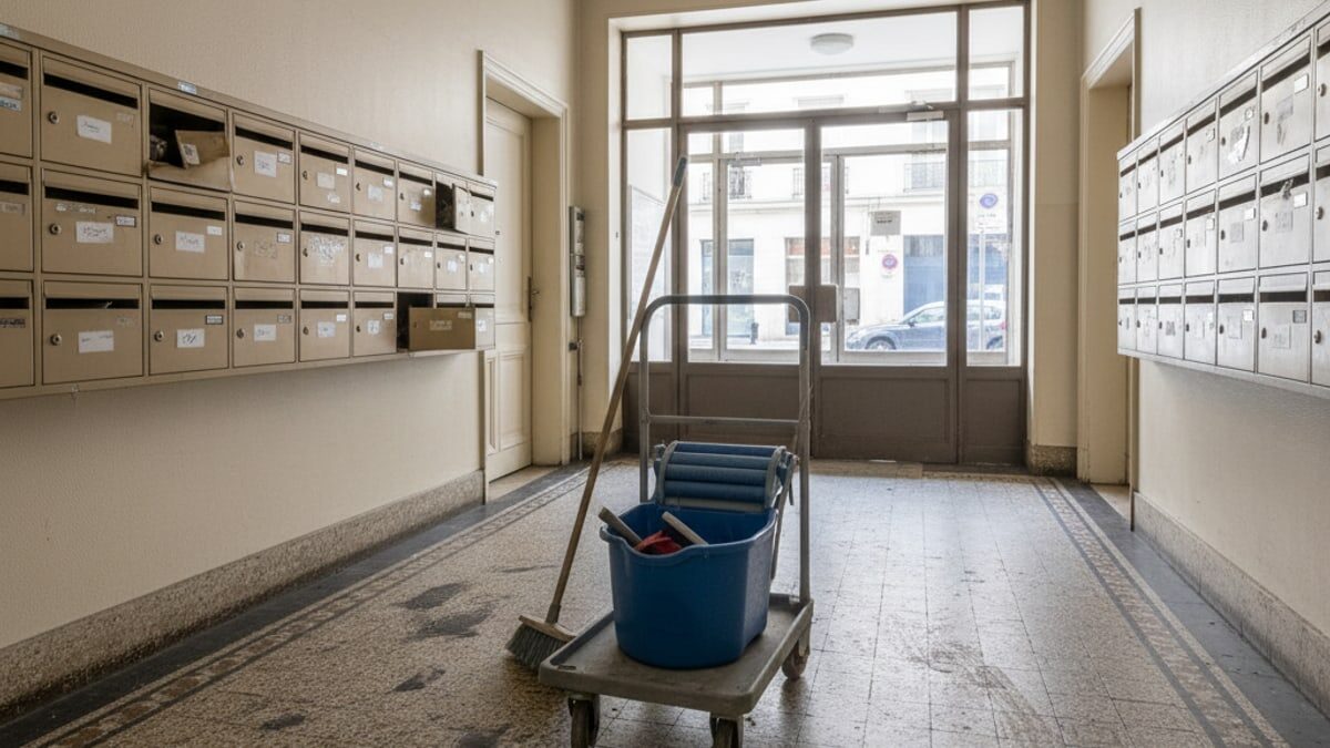 Nettoyage des parties communes d'un immeuble d'habitation